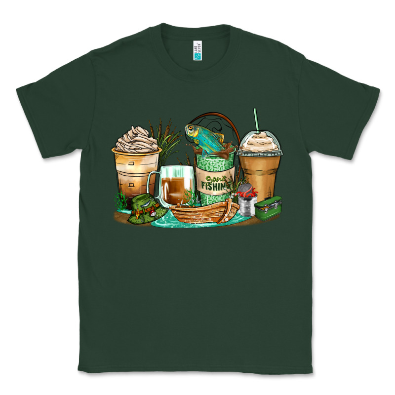 Fishing Coffee Cups Classic Tee by Zillion Design Studio | Teevron