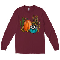 Burgundy sunflower cactus pumpkin fall Long Sleeve Tee - RanaPortraitStore