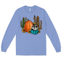 Colony Blue sunflower cactus pumpkin fall Long Sleeve Tee - RanaPortraitStore
