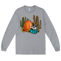 Heather Grey sunflower cactus pumpkin fall Long Sleeve Tee - RanaPortraitStore