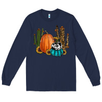 Navy sunflower cactus pumpkin fall Long Sleeve Tee - RanaPortraitStore