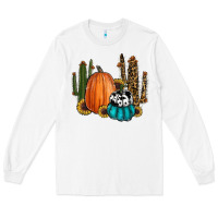 White sunflower cactus pumpkin fall Long Sleeve Tee - RanaPortraitStore