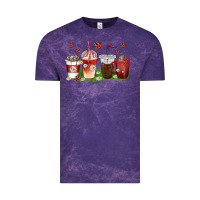 Cloud Purple coffee cups lady bug with daisies Vintage Tee - texasbilliewilder