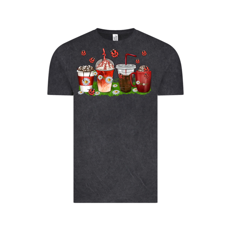 Coffee Cups Lady Bug With Daisies Vintage Tee by texasbilliewilder | Teevron