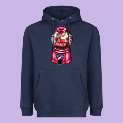 Love And Candy Machine Heavyweight Hoodie Designed By Adodesignshop