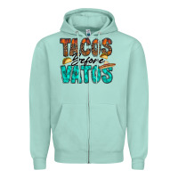 Seafoam tacos before vatos Zipper Hoodie - RacoonDesign