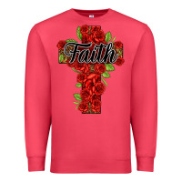 Cardinal faith floral cross Premium Sweatshirt - NancyCooperArtShop