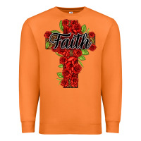 Carrot faith floral cross Premium Sweatshirt - NancyCooperArtShop