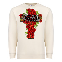 Sandshell faith floral cross Premium Sweatshirt - NancyCooperArtShop