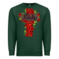 Sports Green faith floral cross Premium Sweatshirt - NancyCooperArtShop