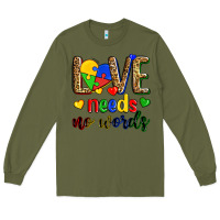 Army Green love needs no words Long Sleeve Tee - Zillion Design Studio