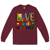 Burgundy love needs no words Long Sleeve Tee - Zillion Design Studio