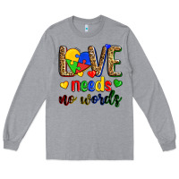 Heather Grey love needs no words Long Sleeve Tee - Zillion Design Studio
