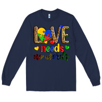 Navy love needs no words Long Sleeve Tee - Zillion Design Studio