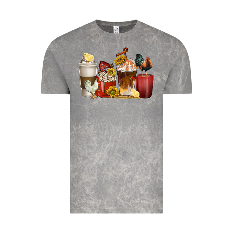Coffee Cups Rooster Vintage Tee by texasbilliewilder | Teevron