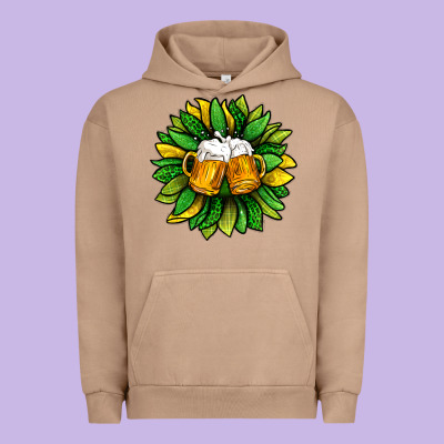 St. Patricks Sunflower With Beer Urban Hoodie Designed By Bundleandbundleshop