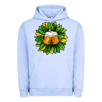 Pigment Grape Ice St. Patricks Sunflower With Beer Urban Hoodie - BundleAndBundleShop