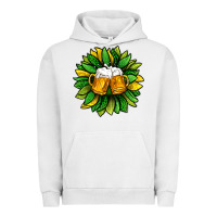 Pigment Lunar Rock St. Patricks Sunflower With Beer Urban Hoodie - BundleAndBundleShop