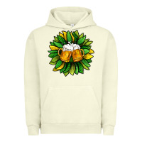 Pigment Pistachio St. Patricks Sunflower With Beer Urban Hoodie - BundleAndBundleShop