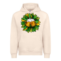 Sandshell St. Patricks Sunflower With Beer Urban Hoodie - BundleAndBundleShop