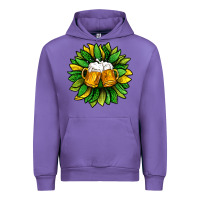 Tulip St. Patricks Sunflower With Beer Urban Hoodie - BundleAndBundleShop