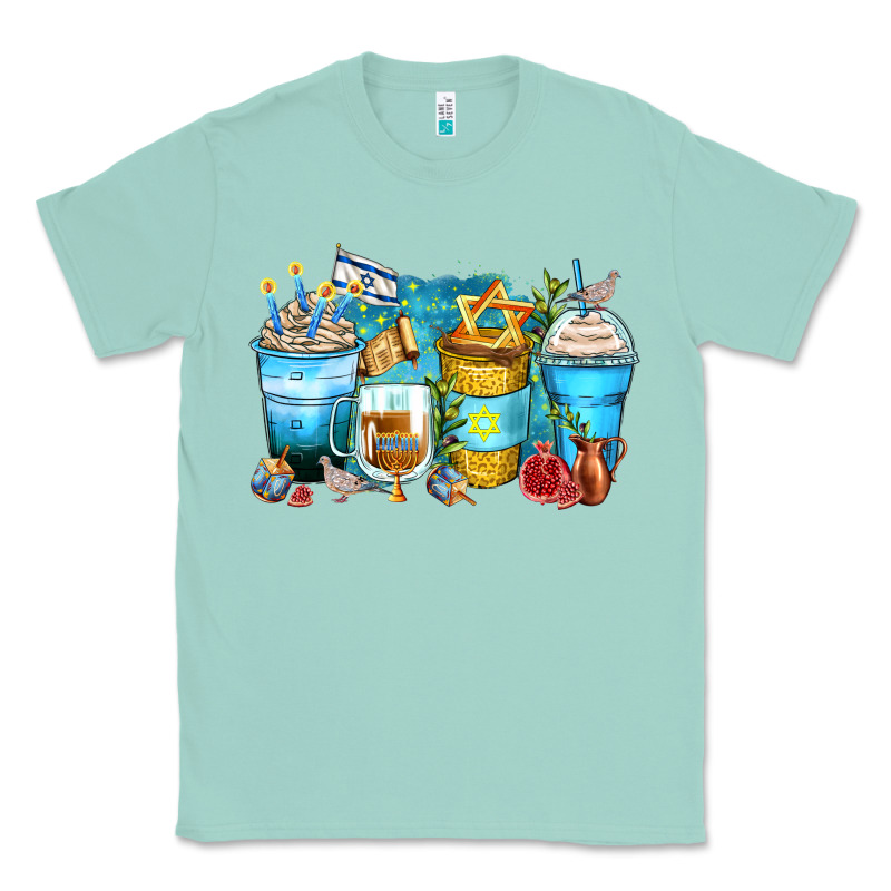 Hanukkah Coffee Cups Classic Tee by Zillion Design Studio | Teevron