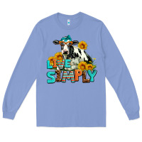 Colony Blue live simply Long Sleeve Tee - AdoDesignShop