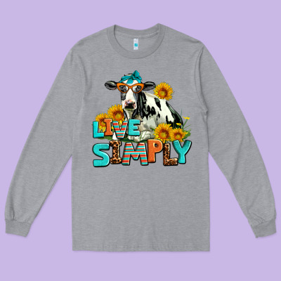 Live Simply Long Sleeve Tee Designed By Adodesignshop