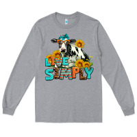Heather Grey live simply Long Sleeve Tee - AdoDesignShop