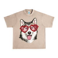 French Oak husky with love glasses Urban Heavy Tee - RanaPortraitStore