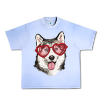 Grape Ice husky with love glasses Urban Heavy Tee - RanaPortraitStore