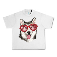 Lunar Rock husky with love glasses Urban Heavy Tee - RanaPortraitStore