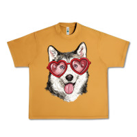 Peanut Butter husky with love glasses Urban Heavy Tee - RanaPortraitStore