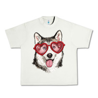 Pistachio husky with love glasses Urban Heavy Tee - RanaPortraitStore