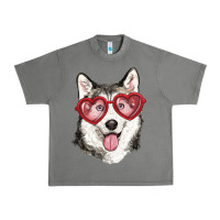 Tornado husky with love glasses Urban Heavy Tee - RanaPortraitStore