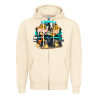 Sandshell farm truck farm animals Zipper Hoodie - FaDigitalArtStudio