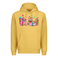 Antique Gold nail tech coffee cups Premium Hoodie - NancyCooperArtShop