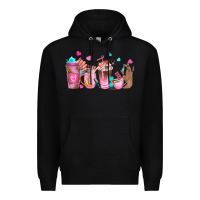 Black nail tech coffee cups Premium Hoodie - NancyCooperArtShop