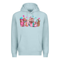 Blue Mist nail tech coffee cups Premium Hoodie - NancyCooperArtShop