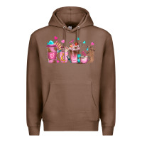 Chestnut nail tech coffee cups Premium Hoodie - NancyCooperArtShop