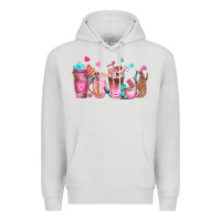 Dove Grey nail tech coffee cups Premium Hoodie - NancyCooperArtShop