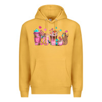 Mustard nail tech coffee cups Premium Hoodie - NancyCooperArtShop