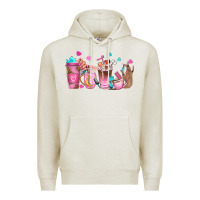 Oatmeal Heather nail tech coffee cups Premium Hoodie - NancyCooperArtShop