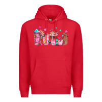 Red nail tech coffee cups Premium Hoodie - NancyCooperArtShop