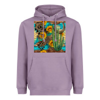 Lavender horseshoe and cactus Heavyweight Hoodie - BundleAndBundleShop
