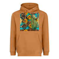 Meerkat horseshoe and cactus Heavyweight Hoodie - BundleAndBundleShop