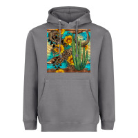 Horseshoe And Cactus Heavyweight Hoodie | Teevron