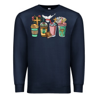 Navy faith coffee cups Premium Sweatshirt - NancyCooperArtShop