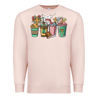Pale Pink faith coffee cups Premium Sweatshirt - NancyCooperArtShop