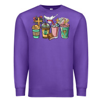 Purple faith coffee cups Premium Sweatshirt - NancyCooperArtShop